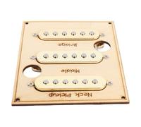Eujgoov Tone, Ensemble de Pick-up à Bobine Unique Alnico 5, Câblage de Style Vintage, Emballage Précis et Robuste, pour les Guitares électriques (GOLD)