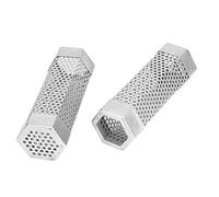 Eujgoov Tube de Fumoir pour Barbecue, Construction en Acier Inoxydable, Saveur de Fumée Améliorée, Utilisation Polyvalente avec les Grils électriques au Charbon de Bois (#2)