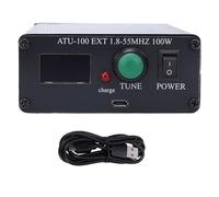 Eujgoov Tuner D'Antenne Automatique 120W SWR Tuner 1.8-55MHz écran OLED 0.96 Pouces pour Antenne à Boucle Verticale Dipolaire (Autre 100Pro)