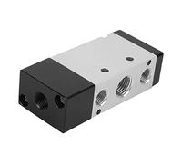 Eujgoov Vanne de Commande Pneumatique à 2 Positions et 5 Voies, en Alliage d'aluminium, Vanne d'air Mécanique G1 8 G1 4 G3 8 2, étanchéité à Faible Friction pour les Systèmes 'outils Pneumatiques