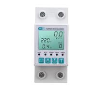 Eujgoov WiFi Energy Metter, AC80V-400V 63A Smart Power Monitor avec Grand écran LCD Affichage télécommandé Timer Timer Schedule Mémoire pour la Maison