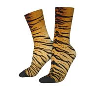 EujGvboU Chaussettes fantaisie à imprimé animal pour homme et femme - Chaussettes décontractées et folles, Imprimé tigre cool, Taille unique
