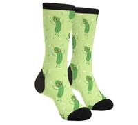 EujGvboU Chaussettes fantaisie amusantes décontractées athlétiques folles mignonnes chaussettes pour homme et femme, Cornichon, Taille unique