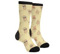 EujGvboU Chaussettes fantaisie amusantes décontractées athlétiques folles mignonnes chaussettes pour homme et femme, Pomme de terre., Taille unique