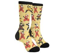 EujGvboU Chaussettes pour homme et femme - Cadeau amusant, Chat Kung Fu, Taille unique