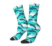 EujGvboU Chaussettes tendance en forme de dauphin avec animaux pour adultes, femmes, hommes, adolescents, cadeaux de Noël, Dauphin _V11, Taille unique
