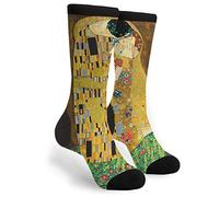 EujGvboU Gustav Klimt The Kiss Chaussettes décontractées pour homme et femme, Comme indiqué sur la photo, Taille unique