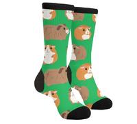 EujGvboU Lot de chaussettes amusantes et décontractées pour homme, chaussettes fantaisies, Cochon d'Inde., Taille unique