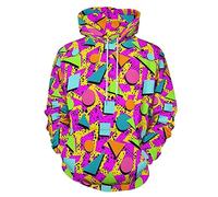 EujGvboU Sweat à capuche pour homme cool avec poches, Vintage années 80 90, XL