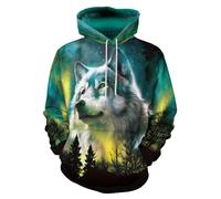 EujGvboU Sweat-shirts à capuche unisexe athlétiques avec impression de motif 3D, S