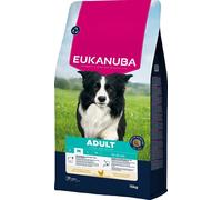 EUKANUBA Life Care Croquettes Chien Adulte Moyenne Race 1 à 7 Ans, Riche en Poulet Frais, Maintient d’Un Poids Optimal, L-Carnitine, Oméga 3&6, FOS, sans colorants, arômes artificiels ni OGM - 15 kg