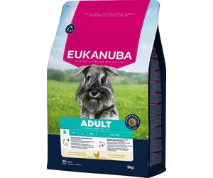 EUKANUBA Adult Small Breeds Chicken nourriture sèche pour chiens de petites races riche en poulet frais 3kg