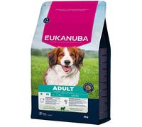 EUKANUBA Life Care Croquettes Chien Adulte Petite Moyenne Races 1à 7 ans, Riche en Agneau & Riz hautement digestible, L-carnitine, Oméga 3&6, FOS, MOS, Sans colorants, arômes artificiels ni OGM - 3 kg
