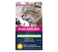 Eukanuba Croquettes chat Adulte/Senior Contrôles des boules de poils Poulet & Riz 2 kg