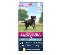 Eukanuba Chien Adulte Nourriture sèche Pour Grande Race Poulet 15kg