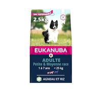 Eukanuba Chien Adulte Nourriture sèche Pour Petite et Moyenne Race Agneau&Riz 2,5kg