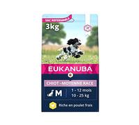 Eukanuba Chien Chiot Nourriture sèche Pour Moyenne Race Poulet 3Kg
