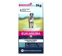 3kg Eukanuba Grain Free Adult Large Breed saumon - Croquettes pour chien
