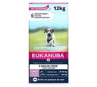 EUKANUBA Chien Sans Céréales Chiot & Junior Grandes Races Riche en Poissons 12kg