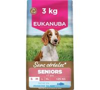 EUKANUBA Chien Senior Petite/Moyenne sans Céréales Poisson 3 kg