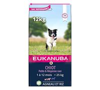 Eukanuba Puppy & Junior Small/Medium Agneau & Riz 12kg + Surprise gratuite pour votre chien