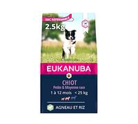 Eukanuba Chiot & Junior Adulte Nourriture sèche Pour Petite et Moyenne Race Agneau&Riz 2,5kg