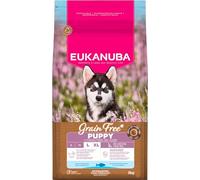 Eukanuba Croquettes Premium sans Céréales pour Chiots de Grandes Races - Riche en Poissons de l’océan - Hypoallergénique - DHA, Calcium - Sac de 3 kg