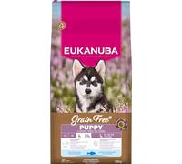 Eukanuba Croquettes Premium sans Céréales pour Chiots de Grandes Races - Riche en Poissons de l’océan - Hypoallergénique - DHA, Calcium - Sac de 12 kg