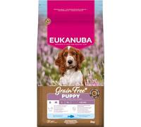 Eukanuba Croquettes Premium sans Céréales pour Chiots de Petites et Moyennes Races - Poissons de l’océan Hypoallergénique - DHA Calcium - Sac de 3 kg
