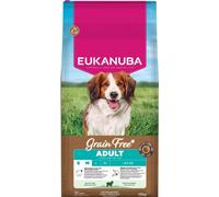EUKANUBA Grain Free Adult Small Medium Lamb 12 kg alimentation sans céréales pour chiens de petites et moyennes races avec de l'agneau