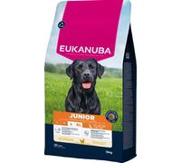 EUKANUBA Life Care Croquettes Chien Junior Grande Race 12 à 18 mois, Race Géante 14 mois à 2 ans, Riche en Poulet Frais, DHA, Calcium, Oméga 3&6, FOS, Sans colorants, arômes artificiels ni OGM - 15 kg