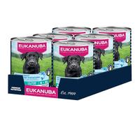 EUKANUBA Life Care Aliment Humide Chien Adulte 1 à 7 Ans Toutes Races, Pâtée Riche en Truite & Patates Douces, Oméga-3, Calcium, Prébiotiques MOS, sans OGM Colorants Conservateurs, 6 boîtes de 400g