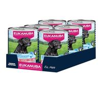 EUKANUBA Life Care Aliment Humide Chien Senior 7 Ans + Toutes Races, Pâtée Riche en Truite & Patates Douces, Oméga-3, L-Carnitine, Prébiotiques, sans OGM Colorants Conservateurs, 6 boîtes de 400g