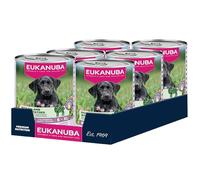 EUKANUBA Life Care Aliment Humide pour Chiot 1 à 12 Mois Toutes Races, Pâtée Riche en Agneau & Pommes de Terre, Oméga-3, Calcium, Prébiotiques MOS, sans OGM Colorants Conservateurs, 6 boîtes de 400g