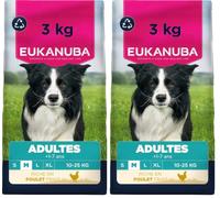 EUKANUBA Life Care Chien Adulte Moyenne Race Poulet 3 kg (Lot de 2)