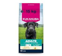 EUKANUBA Life Care Croquettes Chien Adulte Grande Race 18 Mois à 6 Ans, Race Géante 2 à 5 Ans, Riche en Poulet Frais, L-Carnitine, Oméga 3&6, FOS, sans colorants, arômes artificiels ni OGM - 15 kg