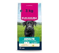EUKANUBA Life Care Croquettes Chien Adulte Grande Race 18 Mois à 6 Ans, Race Géante 2 à 5 Ans, Riche en Poulet Frais, L-Carnitine, Oméga 3&6, FOS, sans colorants, arômes artificiels ni OGM - 3 kg