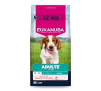 EUKANUBA Life Care Croquettes Chien Adulte Petite et Moyenne Races 1 Ans +, Riche en Saumon & Orge, L-Carnitine, Oméga 3&6, prébiotiques, sans colorants, arômes artificiels ni OGM - 12kg