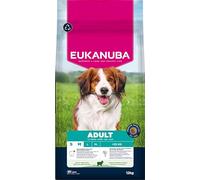 EUKANUBA Life Care Croquettes Chien Adulte Petite Moyenne Races 1à7 ans, Riche en Agneau & Riz hautement digestible, L-carnitine, Oméga 3&6, FOS, MOS, Sans colorants, arômes artificiels ni OGM - 12 kg