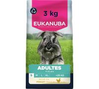 EUKANUBA Life Care Croquettes Chien Adulte Petite Race 1-8 Ans, Riche en Poulet Frais, Maintient Poids Optimal L-Carnitine, Oméga 3&6, prébiotiques, sans colorants, arômes artificiels ni OGM - 3 kg