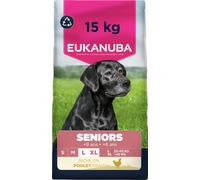 EUKANUBA Life Care Croquettes Chien Senior Grande Race, Riche en Poulet Frais, Glucosamine, chondroïtine, L-carnitine, prébiotiques, sans colorants, arômes artificiels ni OGM - 15 kg