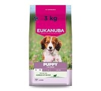 EUKANUBA Life Care Croquettes Chiots Petite Moyenne Races 1à 12 Mois, Riche en Agneau & Riz, Croissance optimale - DHA, Calcium, Oméga 3&6, FOS, MOS, sans colorants, arômes artificiels ni OGM - 3 kg