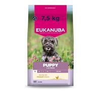 EUKANUBA Life Care Croquettes Chiots Petite Race 1à 12 Mois, Riche en Poulet Frais, Croissance optimale - DHA, Calcium, Oméga 3&6, prébiotiques FOS, sans colorants, arômes artificiels ni OGM - 7,5 kg