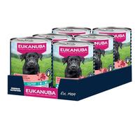 EUKANUBA Life Care Aliment Humide Chien Adulte 1 à 7 Ans Toutes Races, Pâtée Riche en Bœuf & Courges, Oméga-3, Calcium, Prébiotiques MOS, sans OGM Colorants Conservateurs, 6 boîtes de 400g