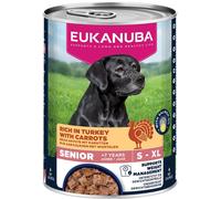 EUKANUBA Life Care Senior Rich in Turkey pâté pour chiens âgés riche en dinde et carottes 400g