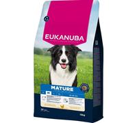 EUKANUBA Life Care Croquettes Chien Mature Moyenne Race 7 à 10 Ans, Riche en Poulet Frais, L-carnitine, Calcium, Glucosamine, Oméga 3&6, Prébiotiques, sans colorants, arômes artificiels ni OGM - 15 kg