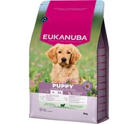 EUKANUBA Life Care Croquettes Chiots & Junior Grande Race 1 à 18 mois, Races Géantes 24 mois, Riche en Agneau & Riz, DHA, Calcium, Oméga 3&6, FOS, MOS, Sans colorants, arômes artificiels ni OGM - 3 kg
