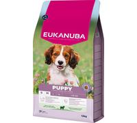 EUKANUBA Life Care Croquettes Chiots Petite Moyenne Races 1à 12 Mois, Riche en Agneau & Riz, Croissance optimale - DHA, Calcium, Oméga 3&6, FOS, MOS, sans colorants, arômes artificiels ni OGM - 12 kg