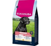 EUKANUBA Life Care Croquettes Chien Senior Grande Race, Riche en Poulet Frais, Glucosamine, chondroïtine, L-carnitine, prébiotiques, sans colorants, arômes artificiels ni OGM - 15 kg