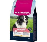 EUKANUBA Life Care Croquettes Chien Senior Race Moyenne 10 Ans et Plus, Riche en Poulet Frais, Glucosamine, chondroïtine, L-carnitine, prébiotiques, sans colorants, arômes artificiels ni OGM - 3 kg